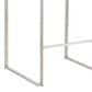 Lumisource Fuji Stackable Counter Stool with Camel Faux Leather Cushion in Brushed Stainless Steel (Set of 2), , large