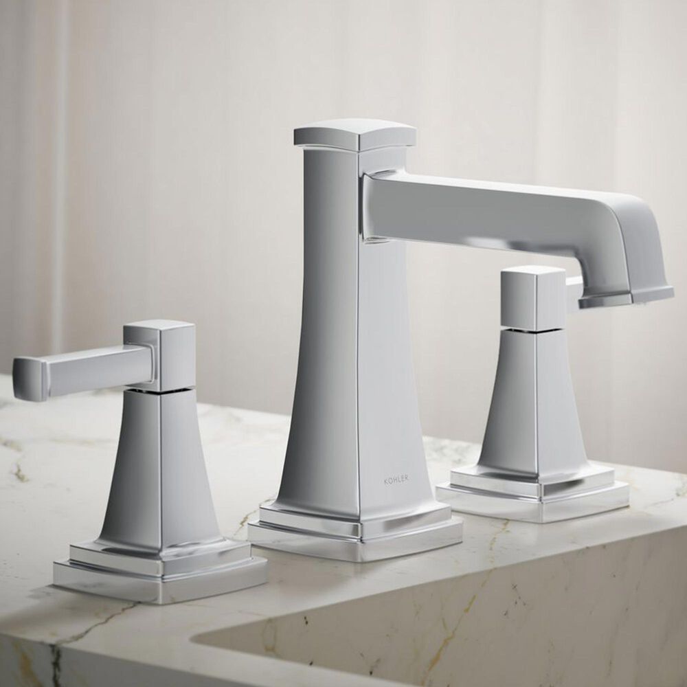 Kohler Riff Widespread Bathroom Sink Faucet in Polished Chrome, , large