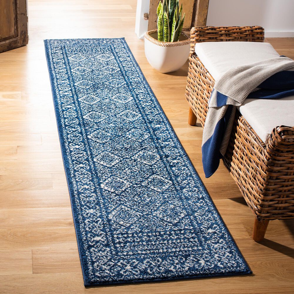 Safavieh Tulum TUL264N 2&#39; x 11&#39; Ivory and Navy Runner, , large