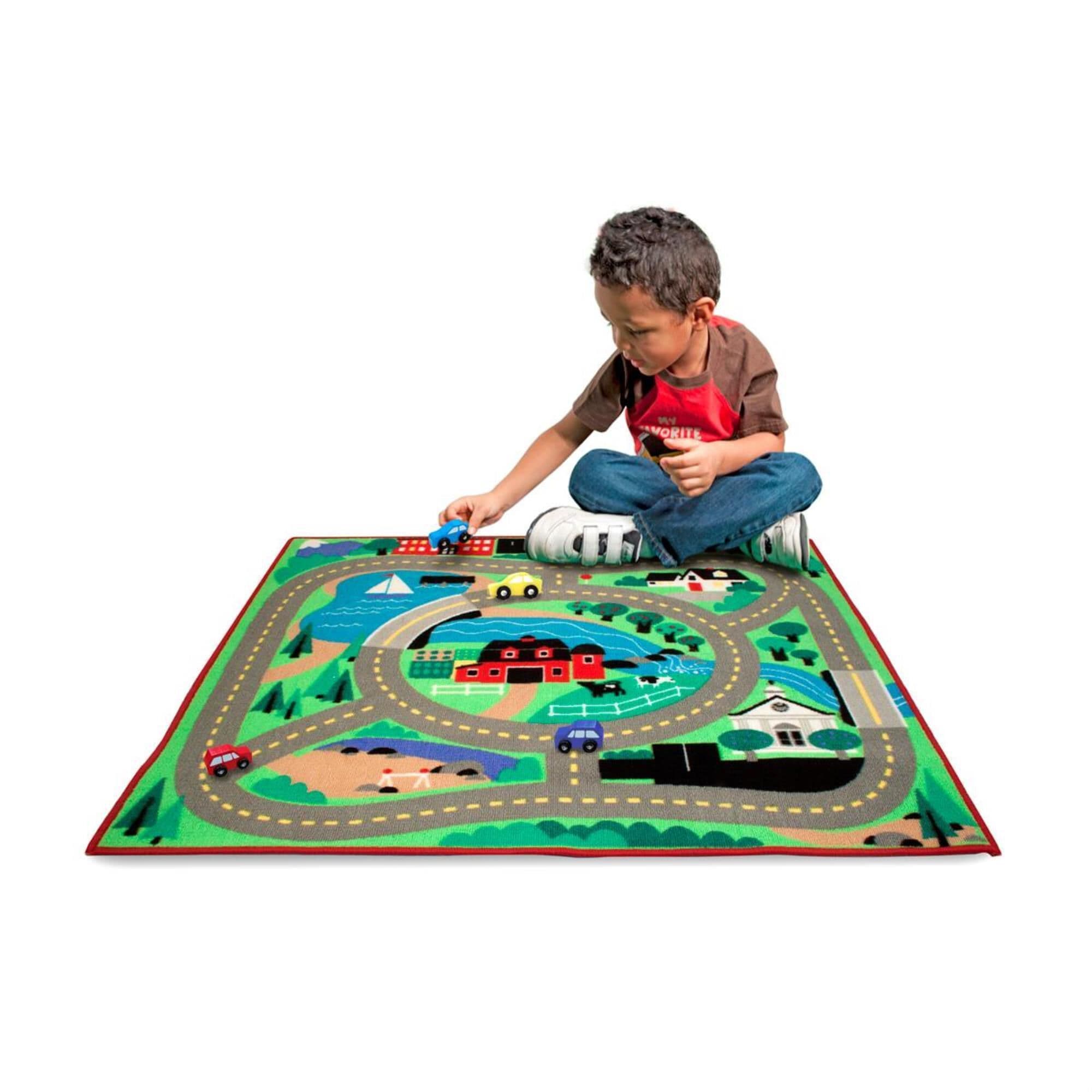 Melissa and doug round the sale town road rug