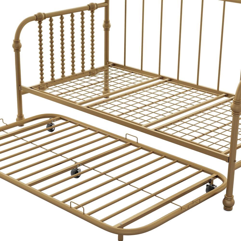 Furniture of America Wren Twin Daybed with Trundle in Gold, , large