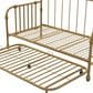 Furniture of America Wren Twin Daybed with Trundle in Gold, , large