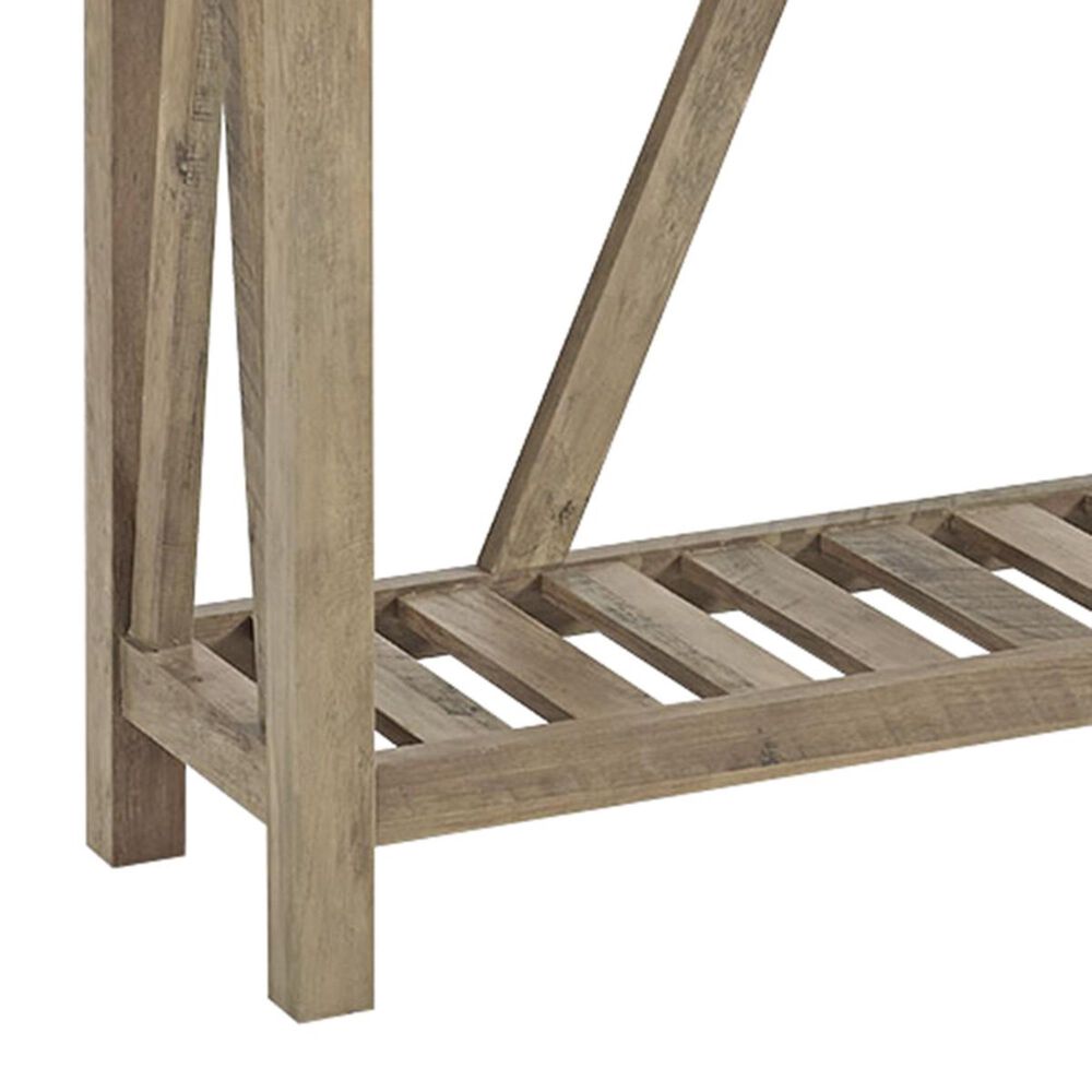 Walker Edison Rustic AFrame Entryway Table in Rustic Oak NFM