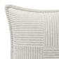 Chanasaya 20" Square Textured Patchwork Throw Pillow in Ivory, , large