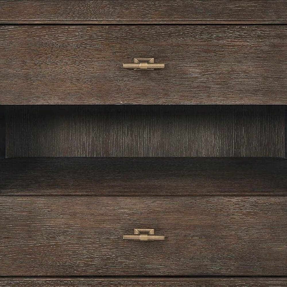 Furniture Worldwide Montclair Cocoa 2-Drawer Nightstand in Medium Brown, , large