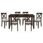 Homelegance Challis 7-Piece Rectangular Dining Set in Dark Cherry, , large