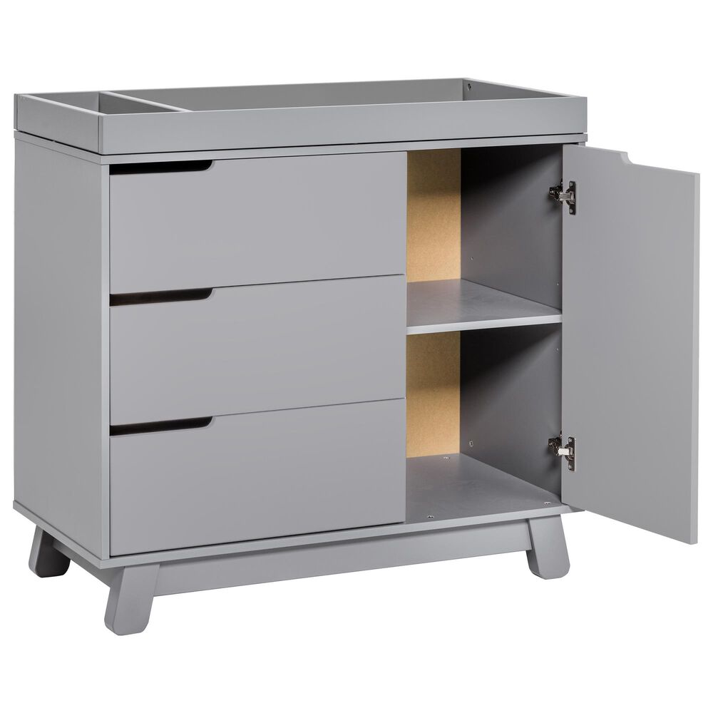 Babyletto Hudson Crib and 3 Drawer Dresser Set in Grey NFM