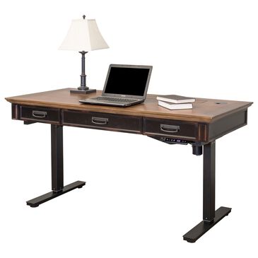Martin Furniture Hartford Electric Sit and Stand Desk in Black Two Toned, , large