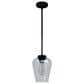 Hunter Vidria 7.25" 1-Light Mini Pendant in Matte Black, , large