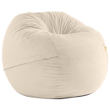 Jaxx Saxx 5" Large Round Bean Bag Chair in Ivory, , large
