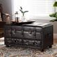 Baxton Studio Callum 2-Drawer Storage Trunk Ottoman Set in Distressed Dark Brown, , large