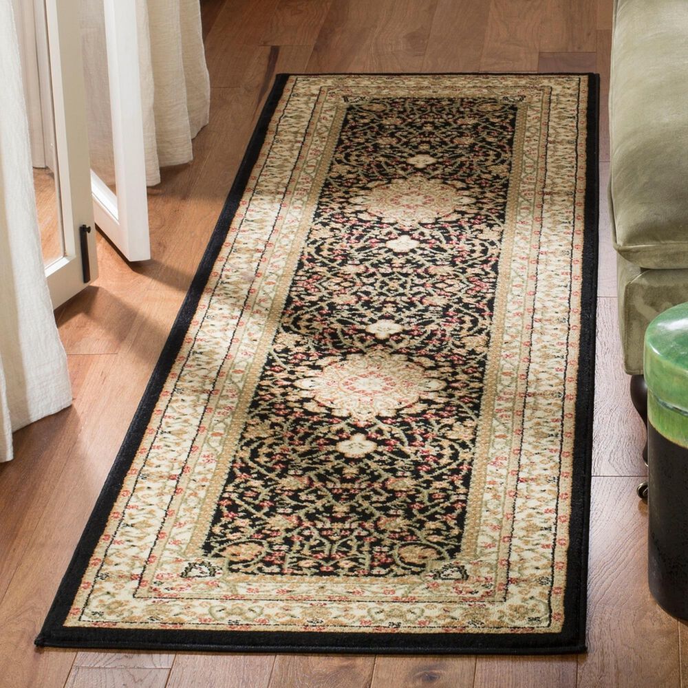 Safavieh Lyndhurst LNH213 2&#39;3&quot; x 10&#39; Black and Ivory Runner, , large