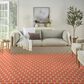 Nourison Twist Reversible 10" x 14" Coral Indoor/Outdoor Area Rug, , large