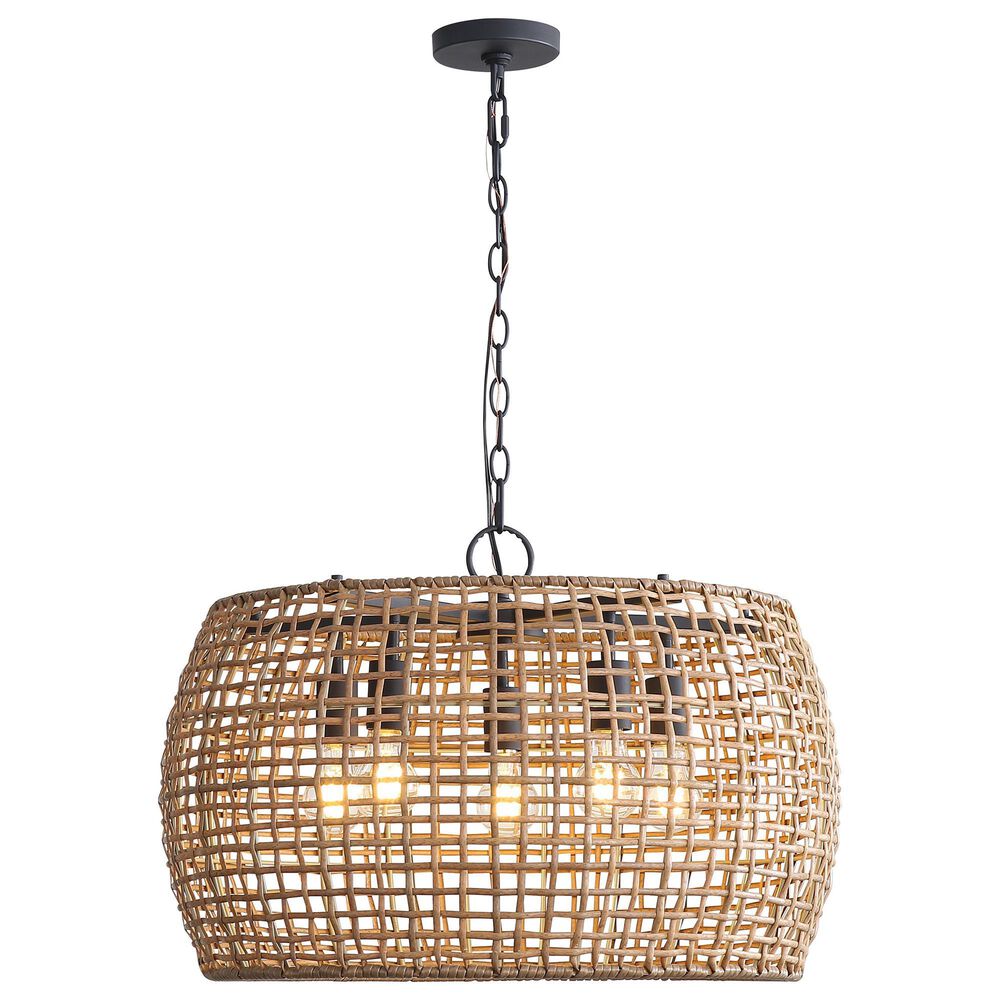 Golden Lighting Weavelight 5-Light Pendant in Natural Black, , large