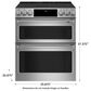 Cafe 30" Slide-In Double Oven Electric Range in Stainless Steel, , large