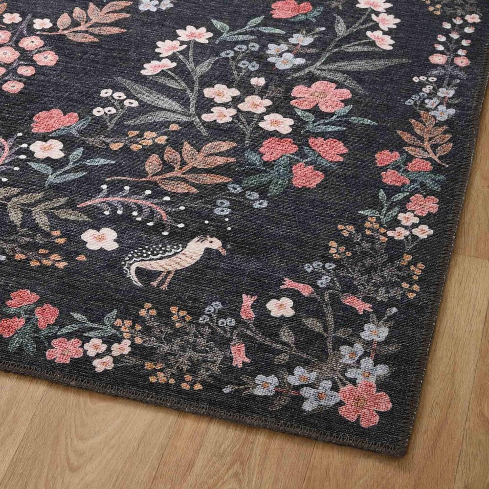 Rifle Paper Co. x Loloi Maison Tuileries 5&#39; x 7&#39;6&quot; Black Area Rug, , large