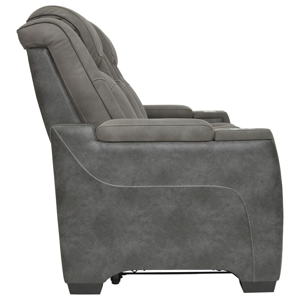 Ashley Next-Gen DuraPella Power Reclining Sofa in Slate, , large