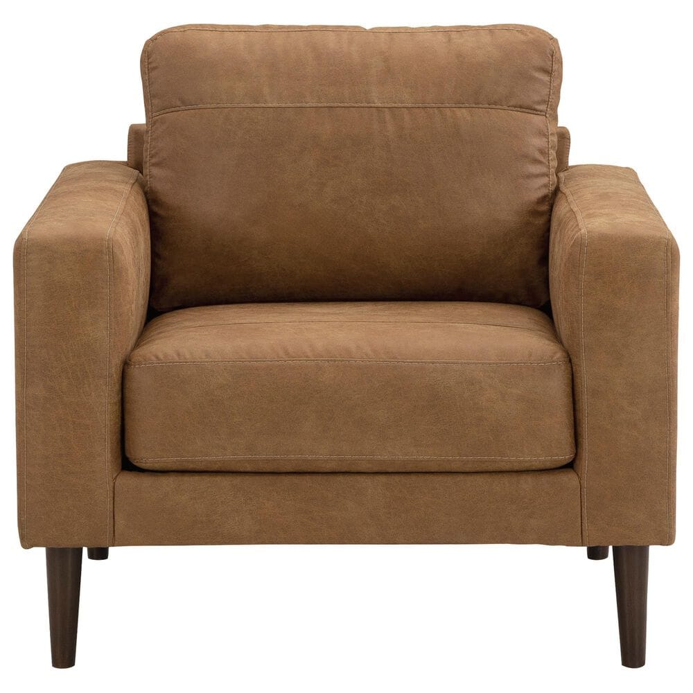 Ashley Telora Chair and Ottoman in Caramel, , large