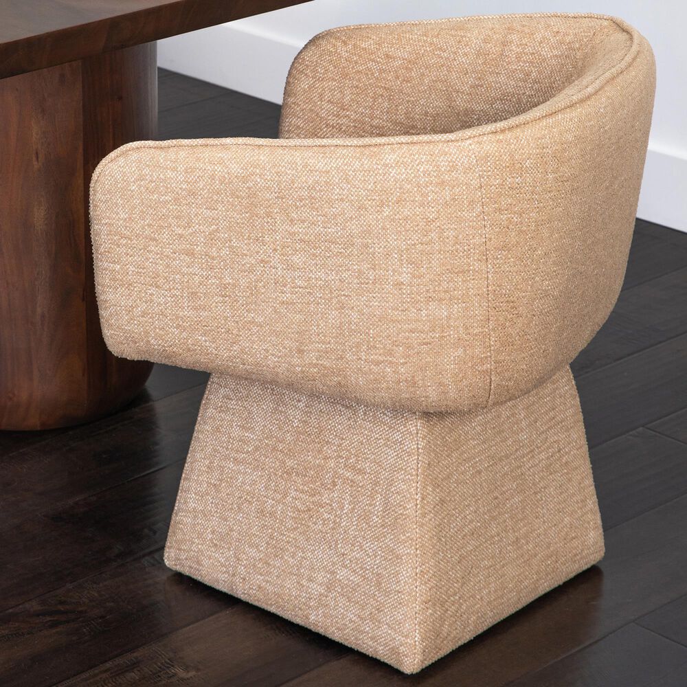 Blue Sun Designs Jonie Dining Swivel Arm Chair in Camel, , large
