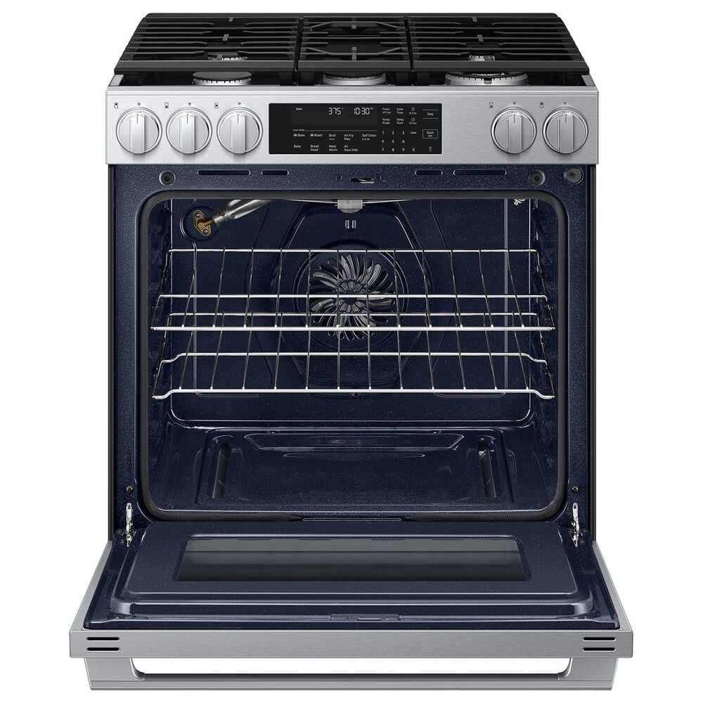 Samsung Bespoke 6.0 Cu. Ft. Smart Slide-In Gas Range with Illuminated Precision Knobs in Stainless Steel, , large