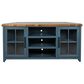 Legends Home Nantucket 67" Corner TV Stand in Blue Denim and Whiskey, , large