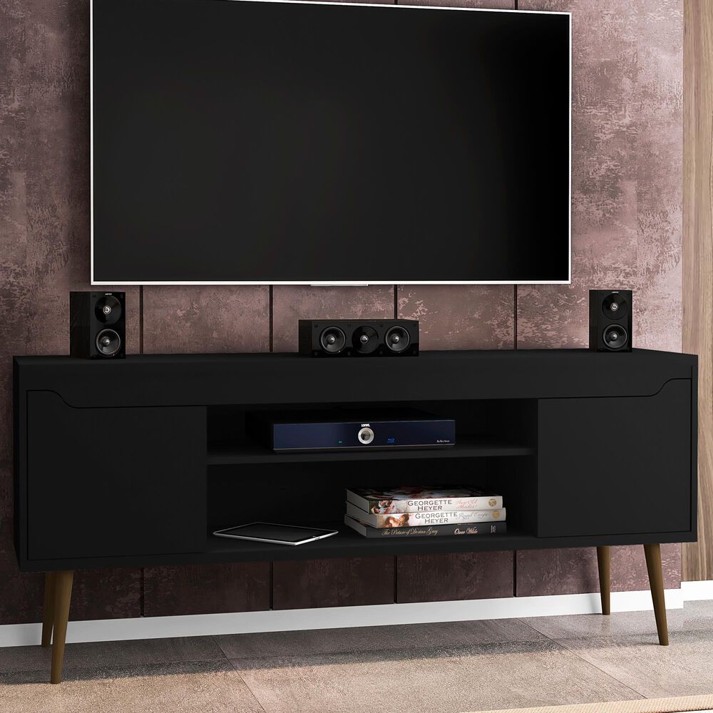 Dayton Bradley 62.99&quot; TV Stand in Black, , large