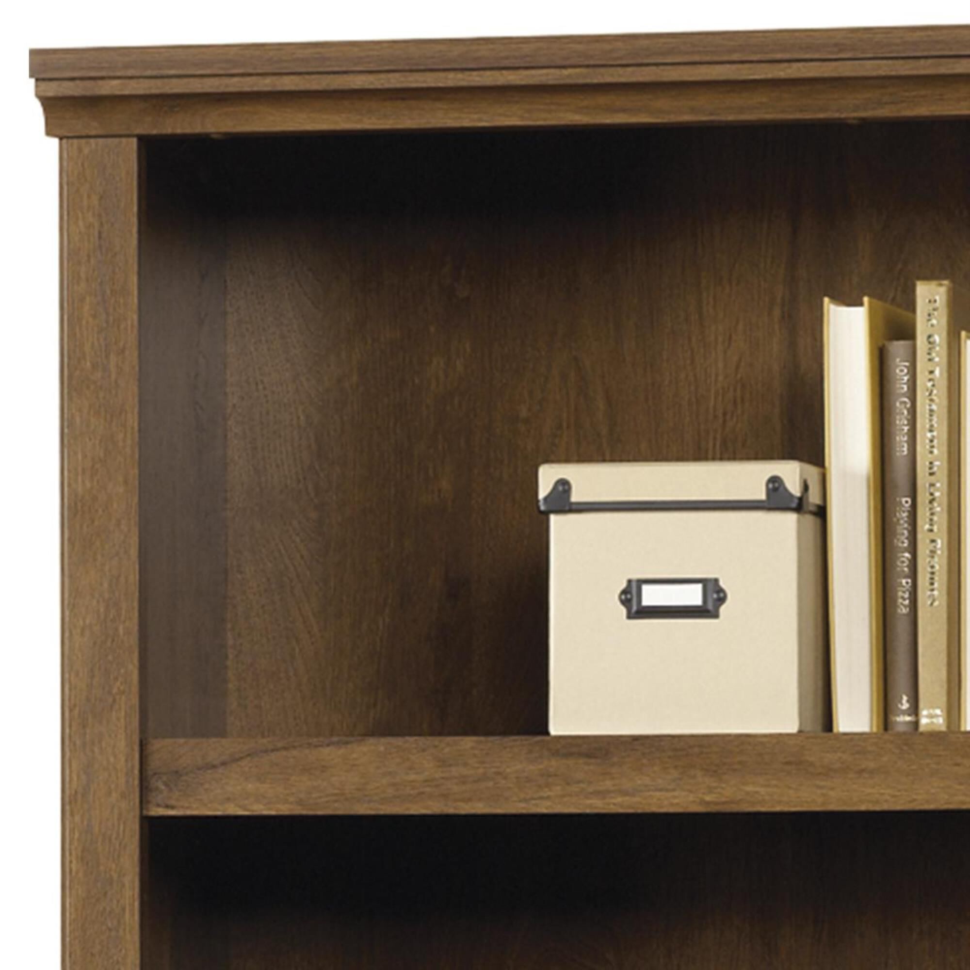 Sauder tall bookcase deals with divided storage