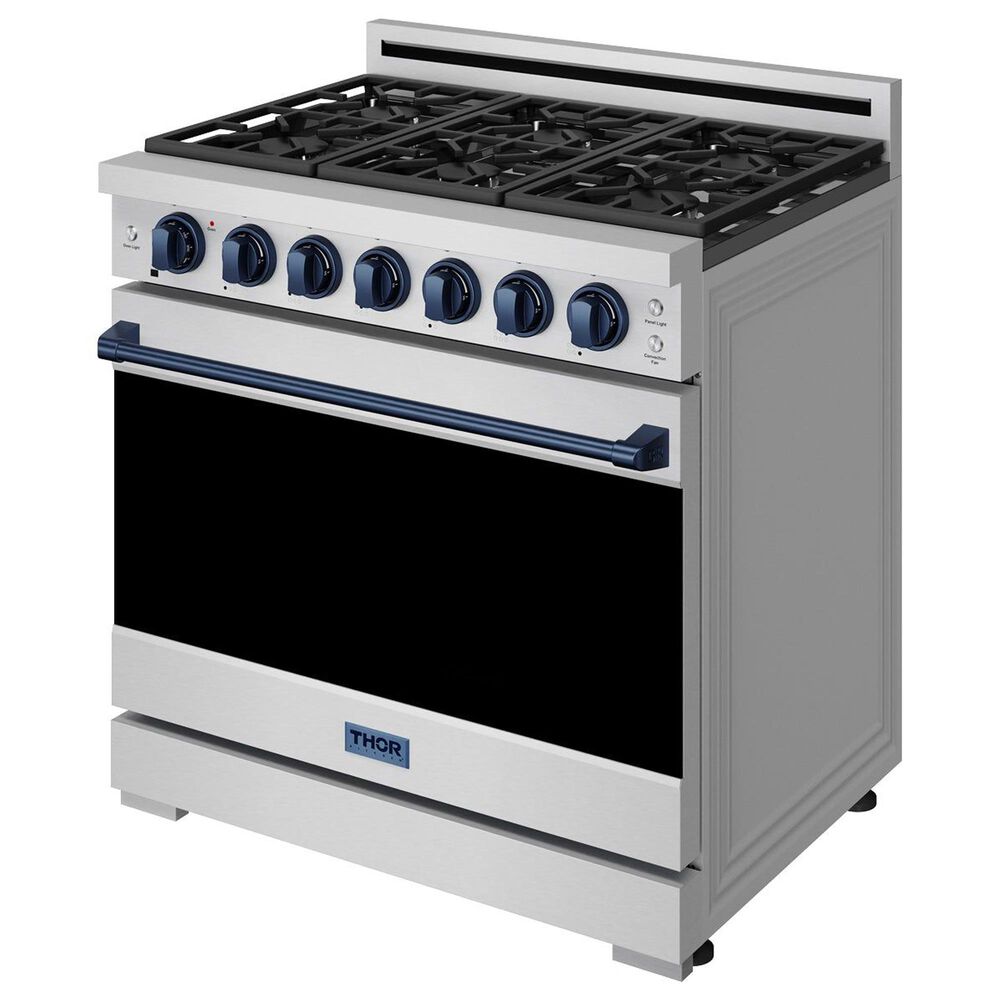 Thor Kitchen Gordon Ramsay 6 Cu. Ft. Professional Gas Range with Blue Handle Kit in Stainless Steel, , large