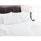4-Piece Queen Solid Embroidered Sheet Set in White, , large