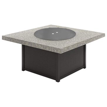Homecrest Outdoor Living Shadow Rock 42" Square Lounge Fire Table with Fire Burner Cover in Pebble, , large