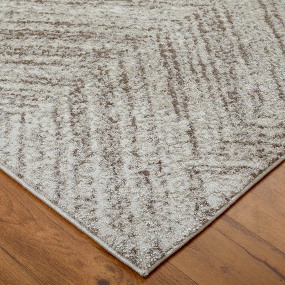 Feizy Vancouver Abstract 8&#39; x 10&#39; Beige and Brown Area Rug, , large