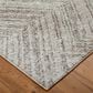 Feizy Vancouver Abstract 8" x 10" Beige and Brown Area Rug, , large