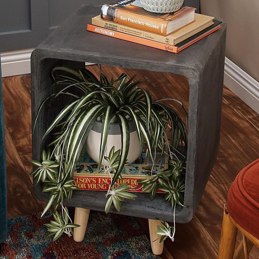 Uma Enterprises Jaelyn21" x 16" Accent Table in Black, , large