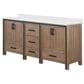 Lexora Home Ziva 72" Double Bathroom Vanity in Rustic Barnwood with 2 cm White Quartz Top and Rectangular Sinks, , large