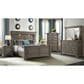 Mayberry Hill Kings Court 5 Piece King Panel Bedroom Set in Grey, , large