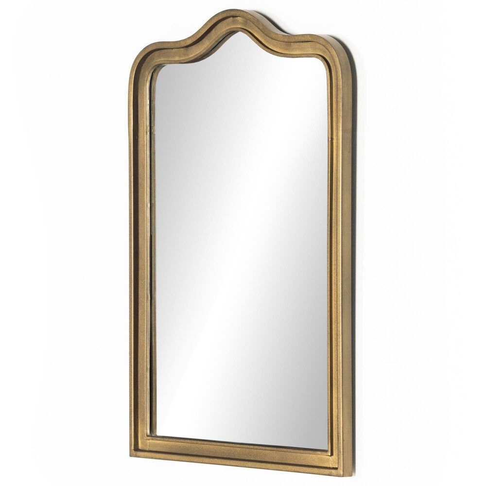Four Hands Effie Wall Mirror in Raw Antique Brass Iron, , large