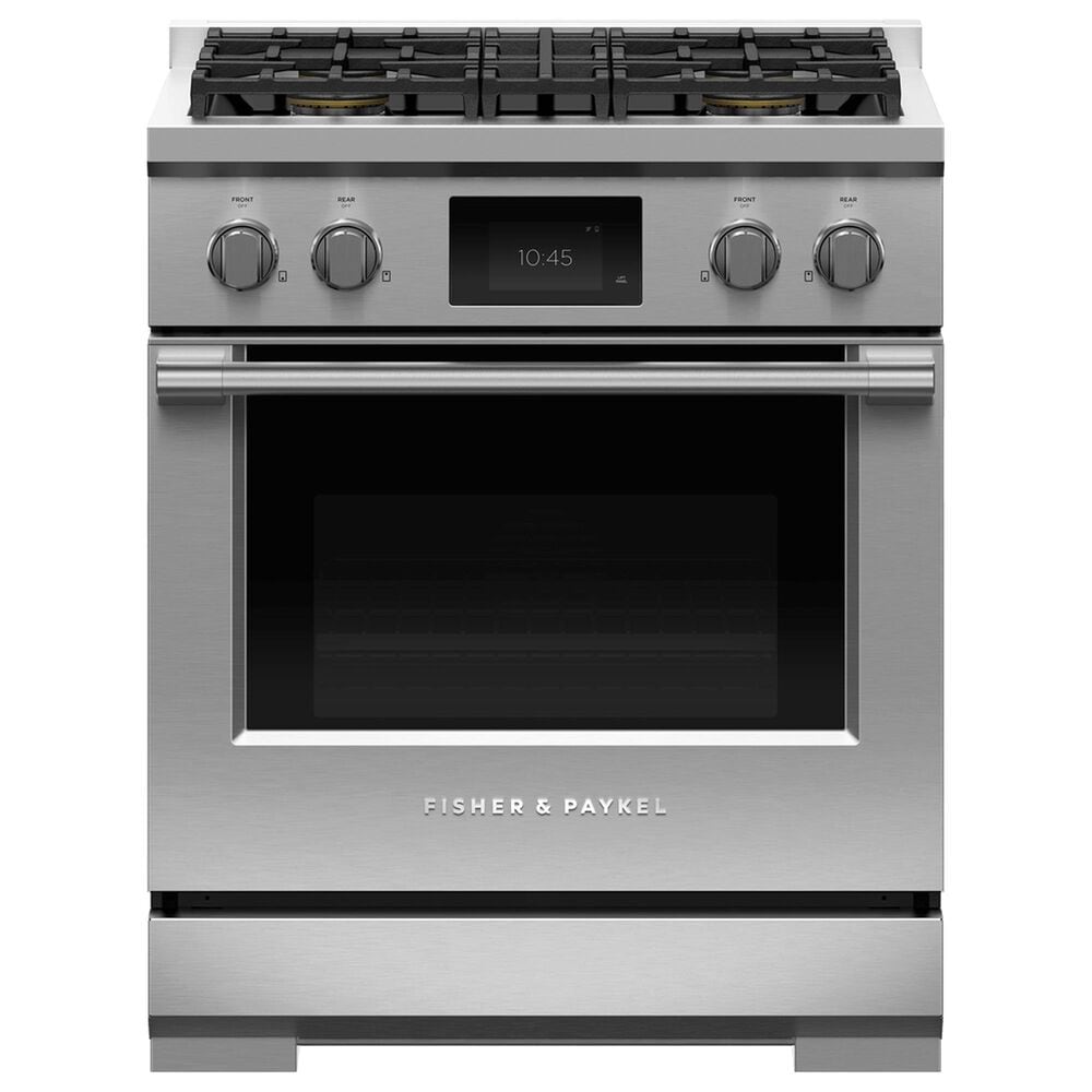 Fisher and Paykel 30" Professional Dual Fuel Range with Liquid Propane in Stainless Steel, , large