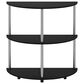 HOMLUX Turn-N-Tube 3-Tier Half Round Console Table in Black Oak, , large