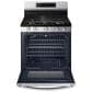 Samsung 4-Piece Kitchen Package with 27.4 Cu. Ft. Side-by-Side Refrigerator and 6.0 Cu. Ft. Smart Freestanding Gas Range in Stainless Steel, , large