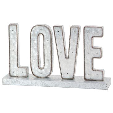 Maple and Jade 12" Farmhouse Metal Decorative Sign in Grey, , large