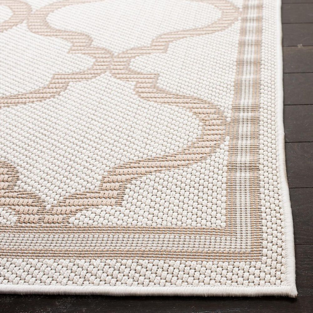 Safavieh Bermuda 5&#39; Square Ivory and Beige Indoor/Outdoor Area Performance Rug, , large