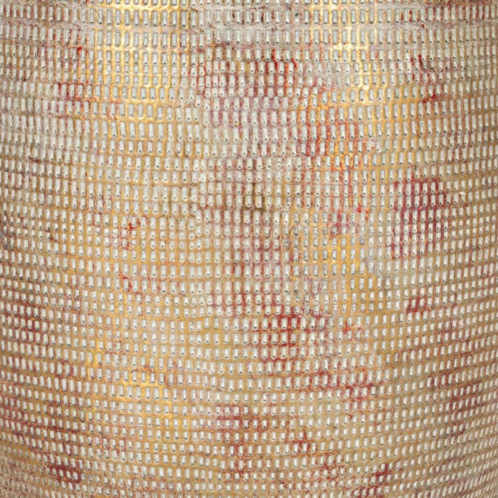 Creative Coop Embossed Textured Stoneware Planter in Metallic Gold, , large