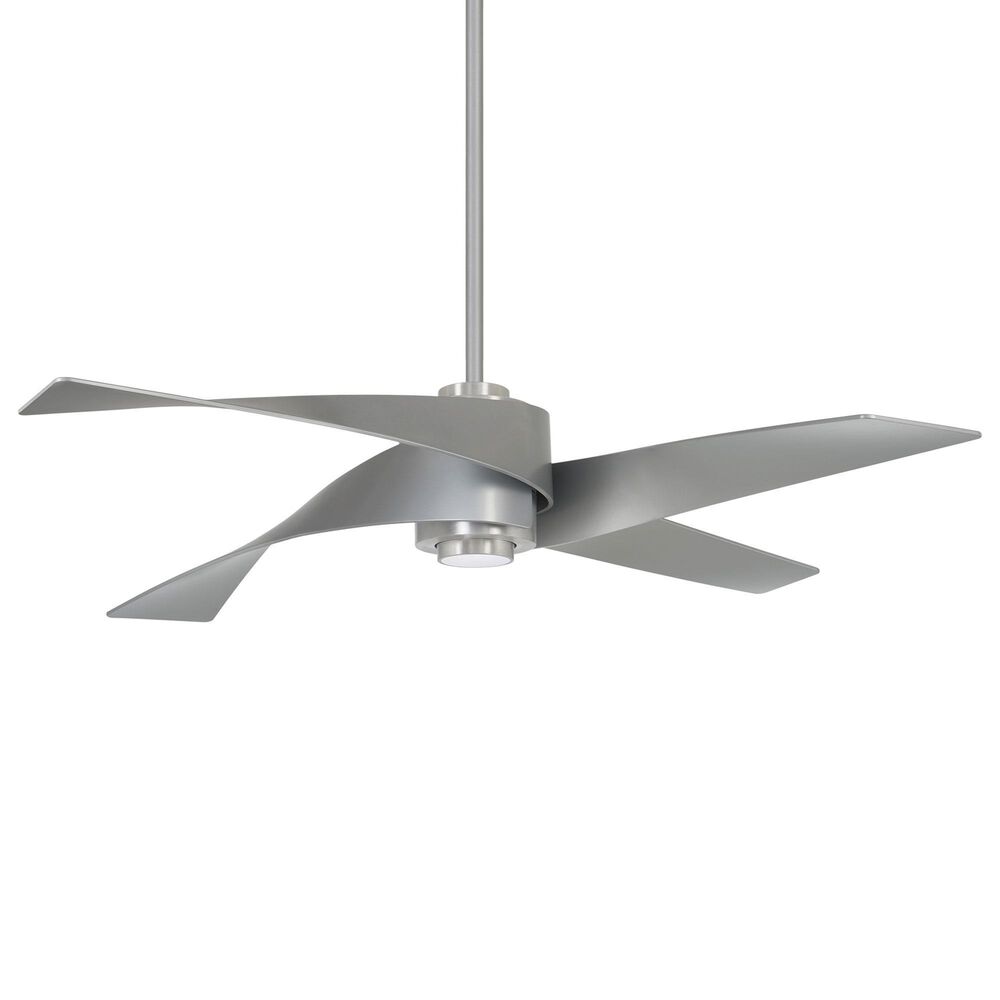 Minka-Aire Artemis IV 64" Ceiling Fan with LED Light and Silver Blades in Brushed Nickel, , large