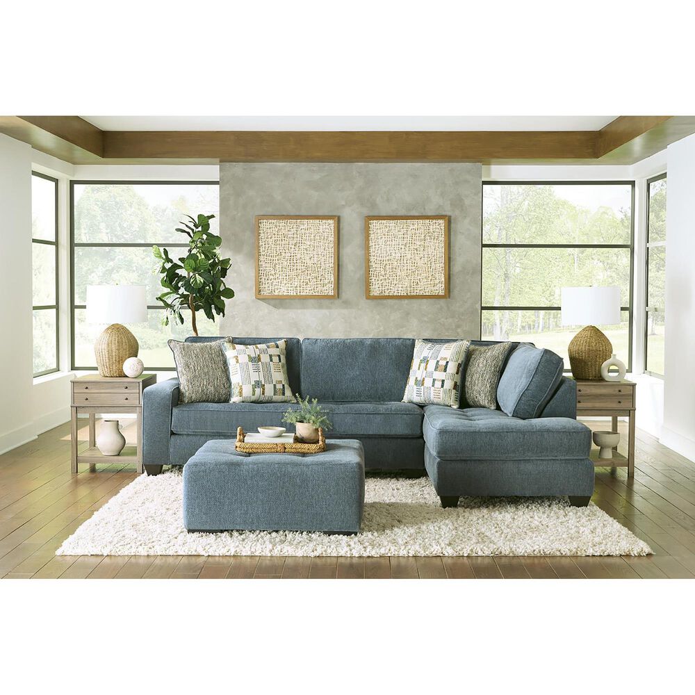 ViviCasa Cocktail Ottoman in Empanada Blue, , large