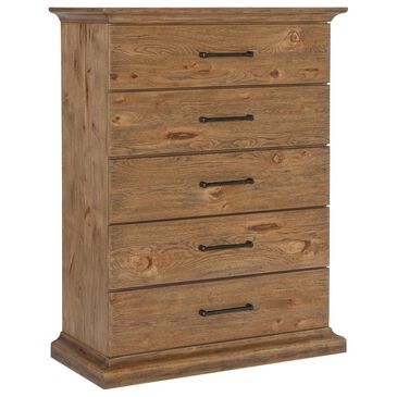 Hooker Furniture Big Sky 46" 5-Drawer Chest in Vintage Natural, , large