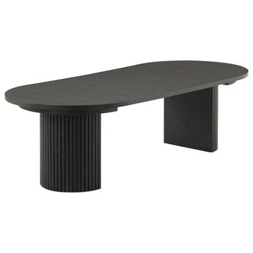 Transformer Table Round Dining Table Top and 3-Panel in Smoked Hickory Dark Gray, , large