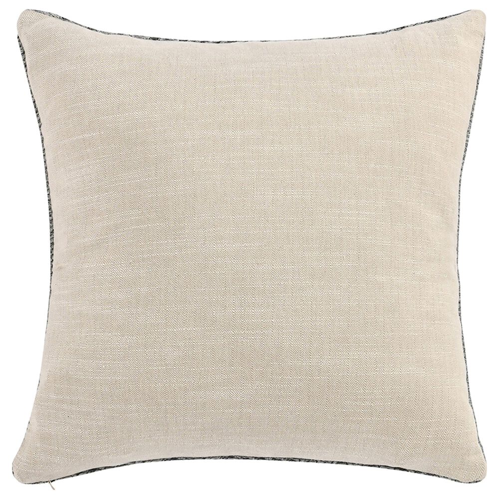 Classic Home Macie 22&quot; Square Throw Pillow in Stone Gray, , large