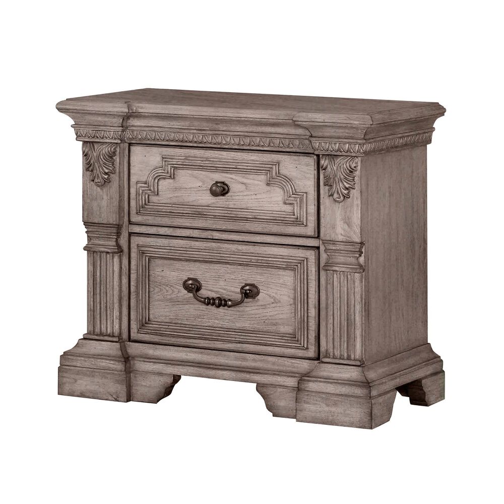 Sasha Lee Traditional Nightstand in Light Taupe, , large