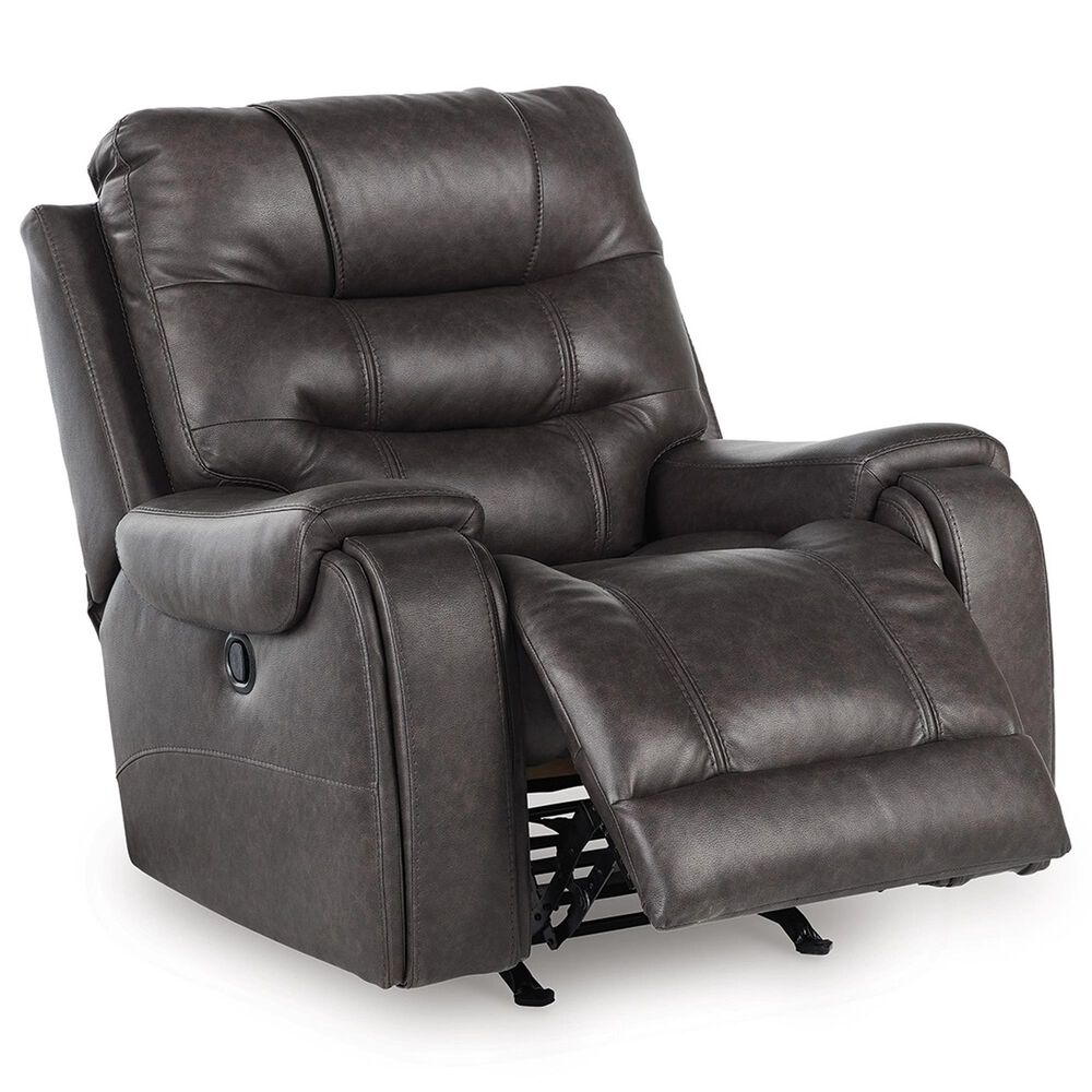 Ashley Femley Manual Rocker Recliner in Smoke, , large