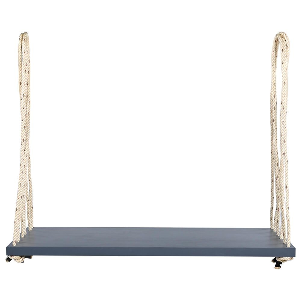 Hearth and Haven Topmax Outdoor Hanging Porch Swing Bench with Beige Cushion in Gray, , large